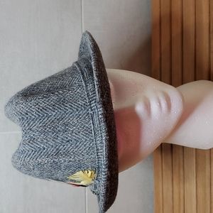 DORFMAN PACIFIC Fedora Wool Blend VINTAGE Grey Tweed Men’s MEDIUM 7-7 1/8
